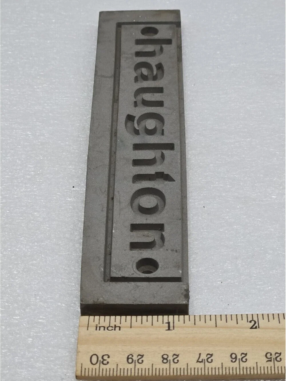 Haughton Elevator Co Cast Metal Sign Nameplate Toledo Ohio Industrial Salvage